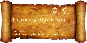 Pajenszky Ifigénia névjegykártya